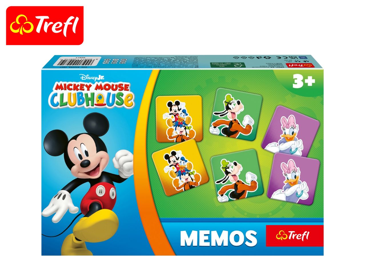 Mickey Mouse Clubhouse memory game for ages 3+ with character cards.
