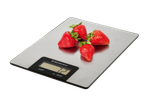 Cântar de bucătărie Silvercrest® cu patru căpșuni, afișând 72 de grame.