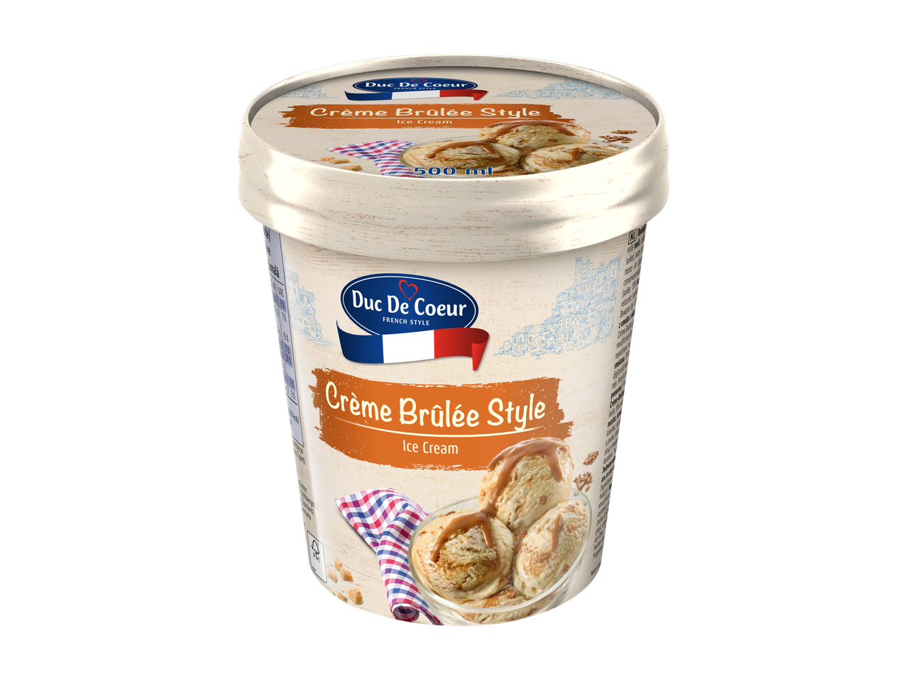 Duc De Coeur Crème Brûlée Style ijsbeker van 500 ml.