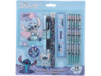 Disney Stitch skolset med anteckningsblock, pennor, pennor och suddgummi.