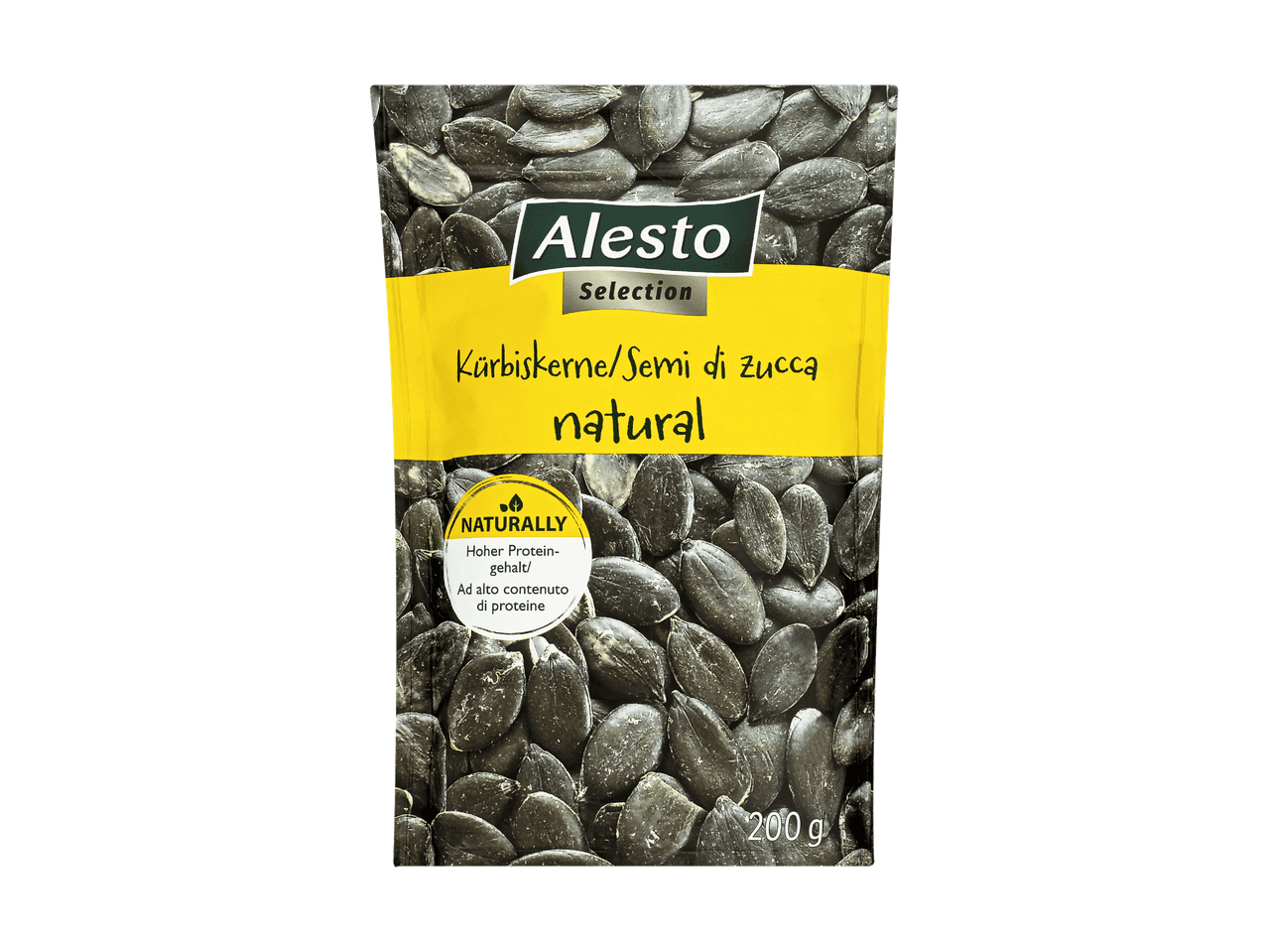 Sachet de graines de courge naturelles, riches en protéines, 200 g.