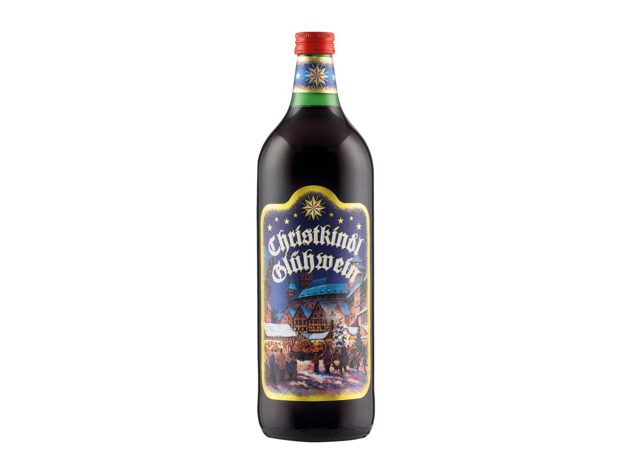 A bottle of Mulled Wine containing 8% alcohol volume. 