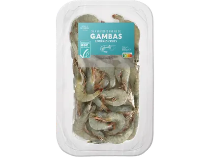 Gambas crues 30/40 ASC