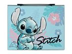 A Stitch-themed light-blue carrying case.