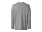 Back view of a gray long-sleeved thermal shirt.