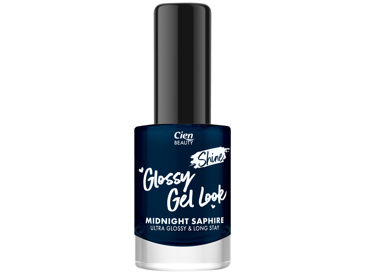 Oja de unghii Cien Beauty Glossy Gel Look, nuanța Midnight Saphire.