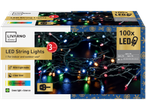 LIVARNO home LED String Lights with 100 coloured LEDs, 8 light modes, and a 6-hour timer.