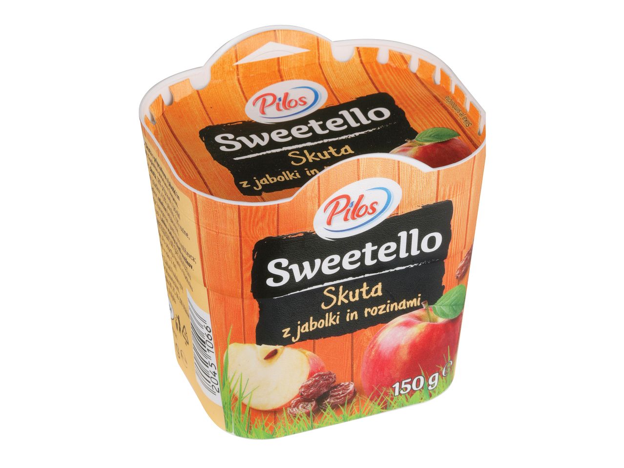 Pilos Sweetello Skuta z jabolki in rozinami, 150 g.