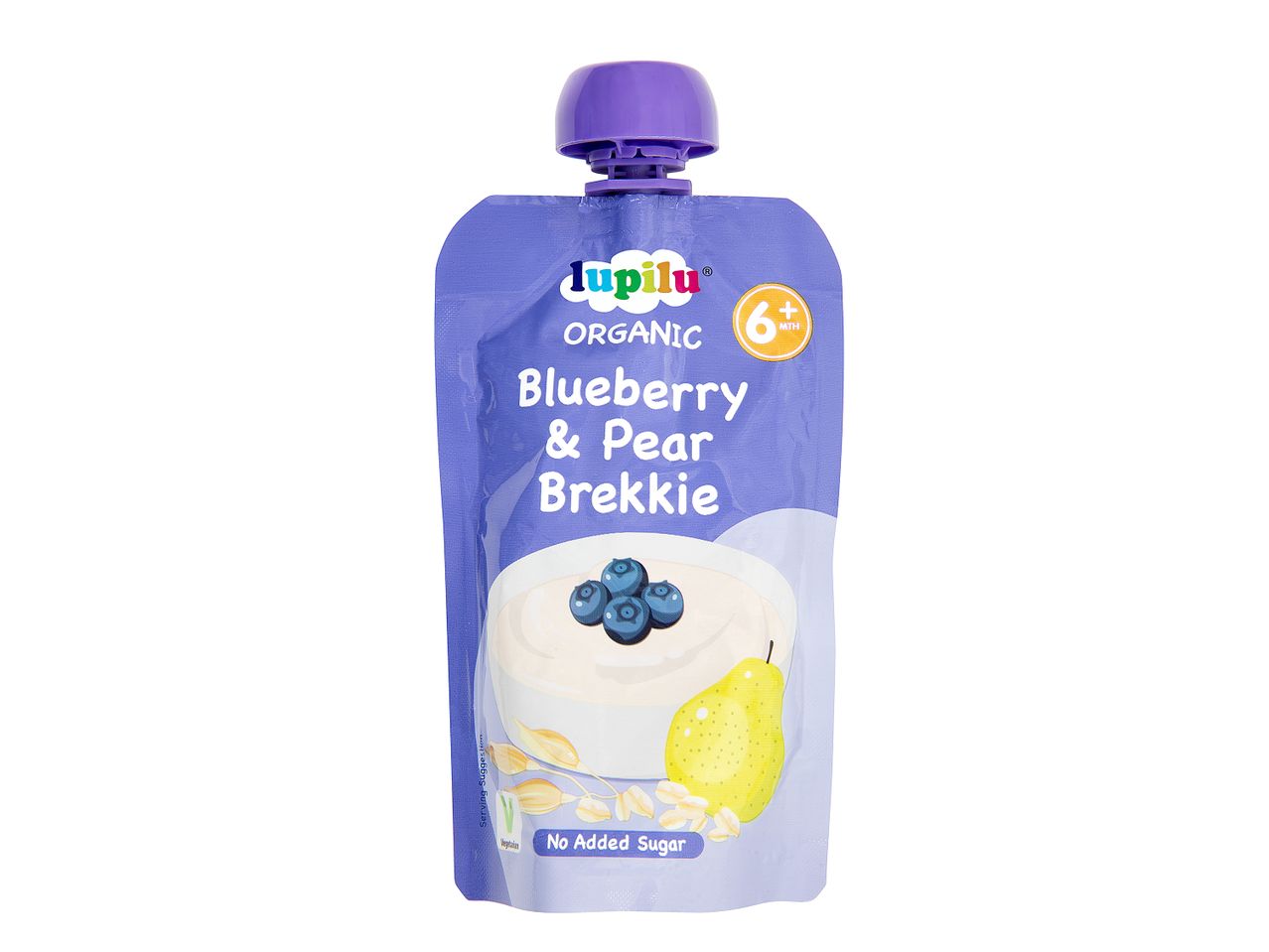 Go to full screen view: Lupilu Organic Blueberry & Pear Breakfast Pouches - Image 1