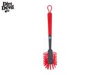Dirt Devil red and gray dish brush with hanging loop.