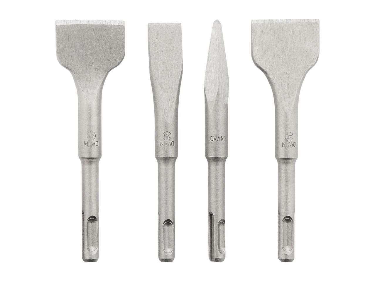 Parkside SDS-Plus Short Chisel Set - 4 Pieces 