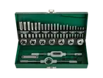 Tap and die set in a green case.