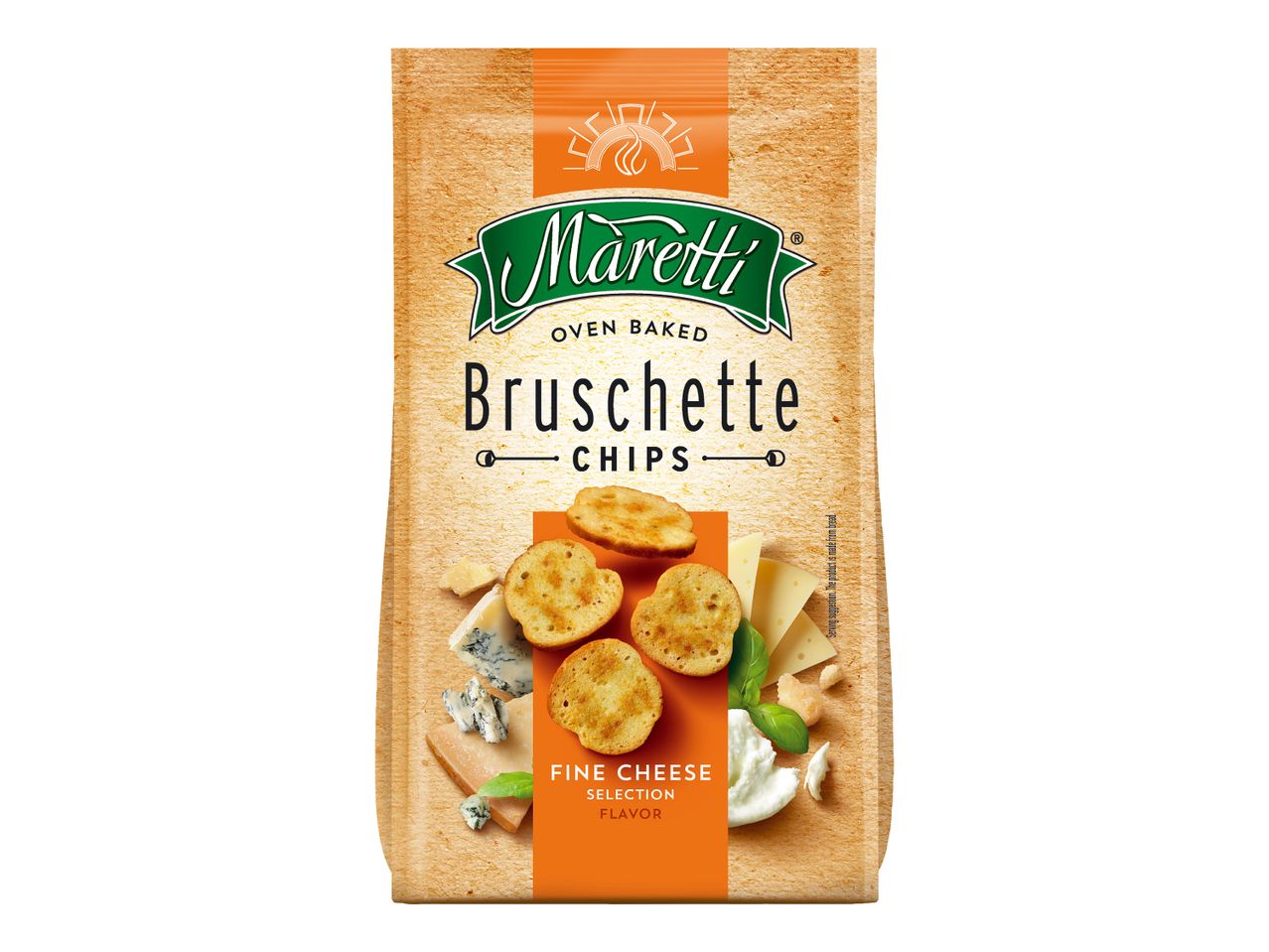 Chipsy Bruschetta Maretti, s výběrem sýrů.