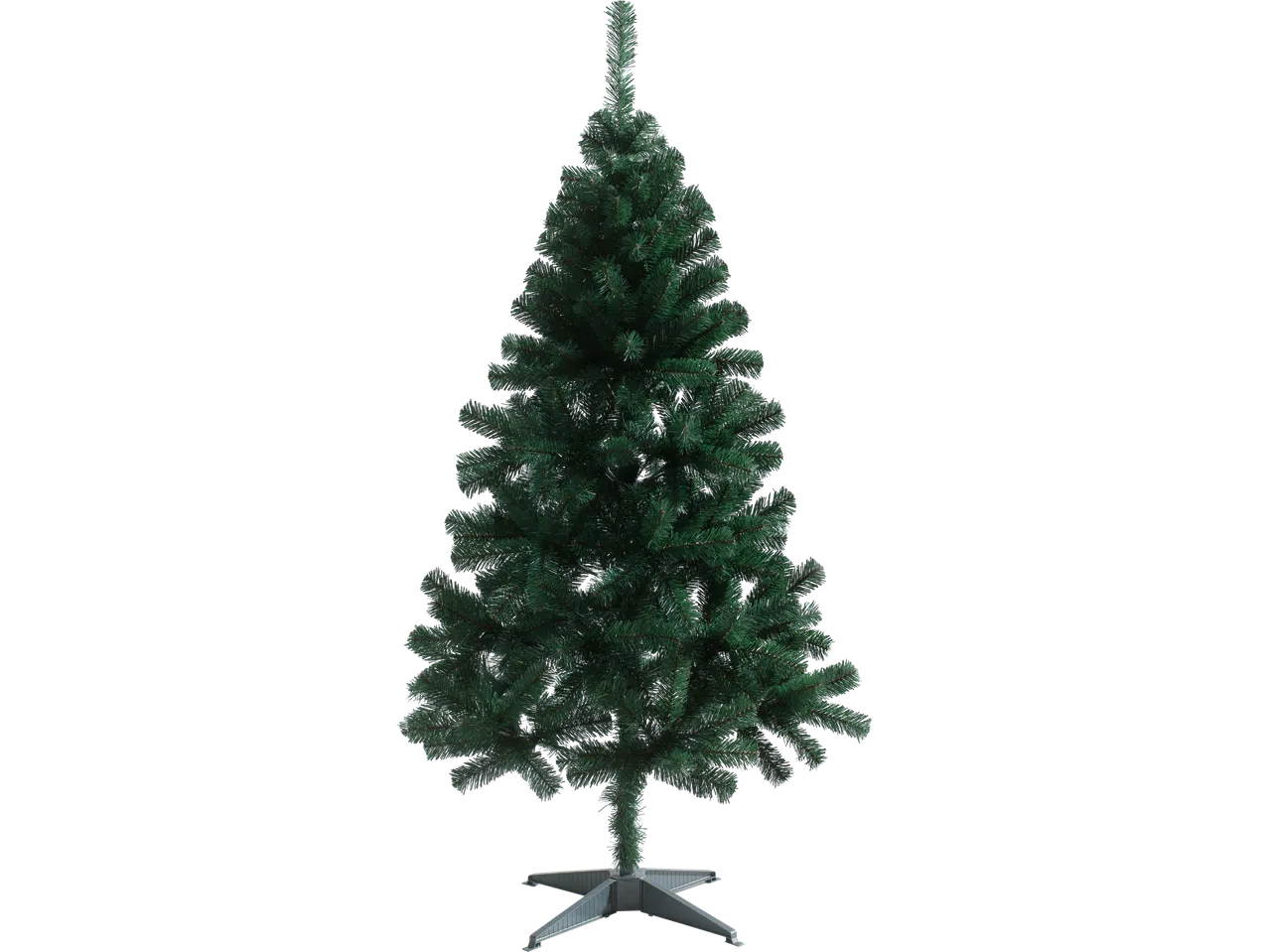 LIVARNO home dirbtinė Kalėdų eglutė su žaliais spygliais ir sidabriniu stovu.