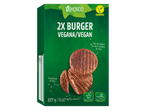 2 hambúrgueres veganas Vemondo, embalagem verde.