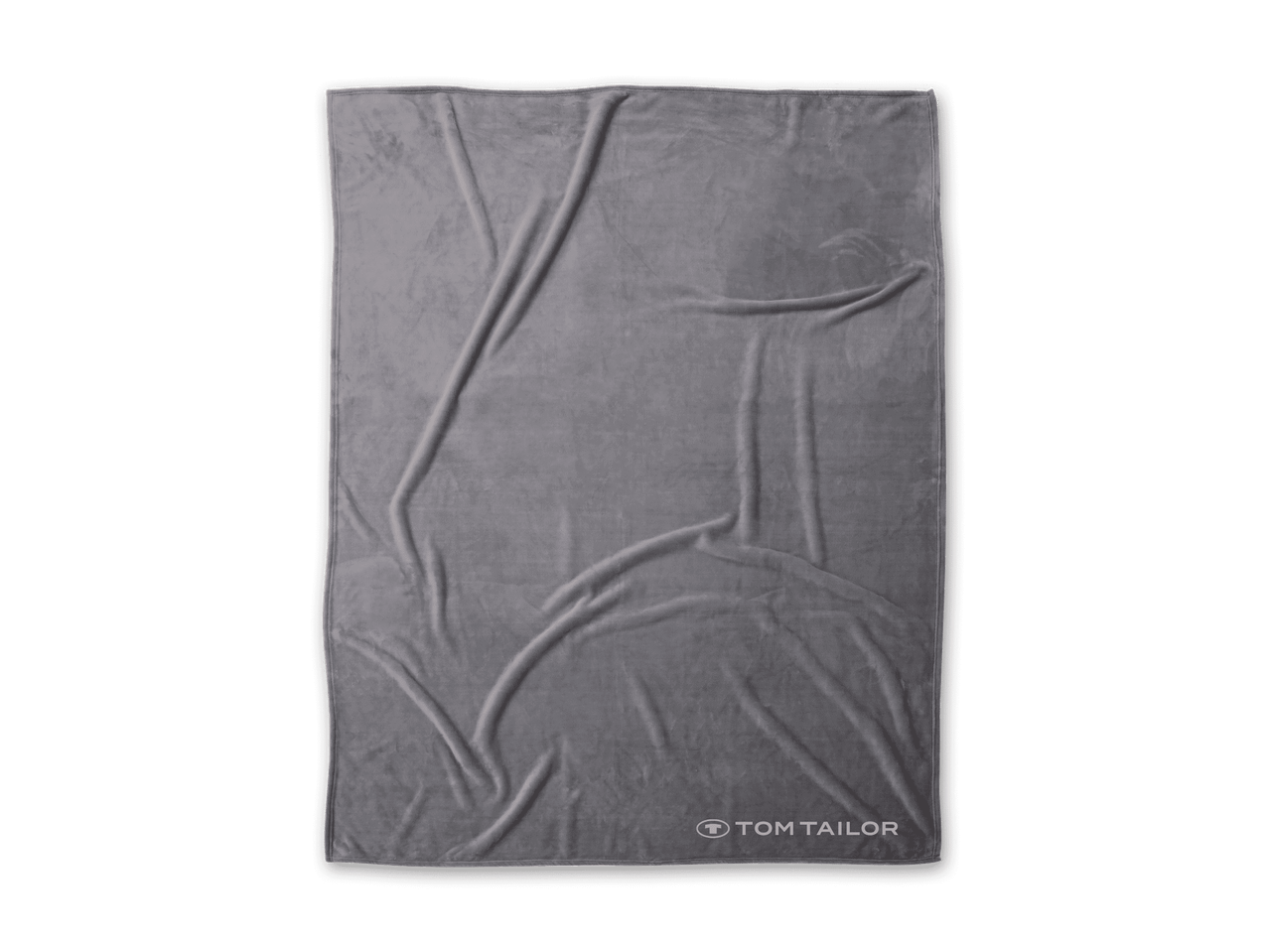 Graue TOM TAILOR Fleecedecke mit Falten