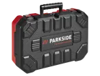 Ciocan rotopercutor PARKSIDE PERFORMANCE 20V într-o cutie neagră și roșie