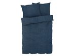 Dark blue duvet cover set with two pillows