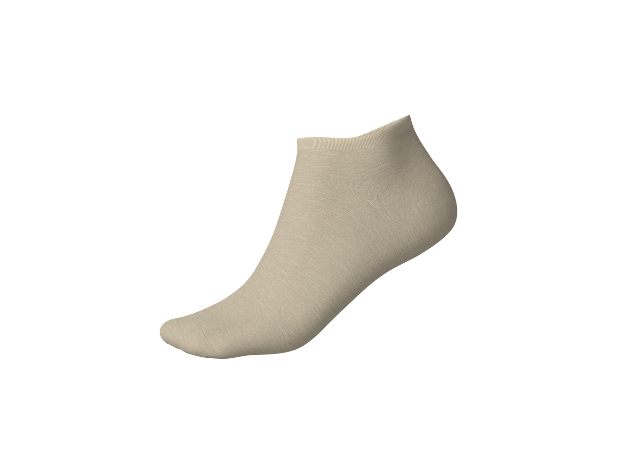 ESMARA MEN korte beige sok op een zwarte achtergrond