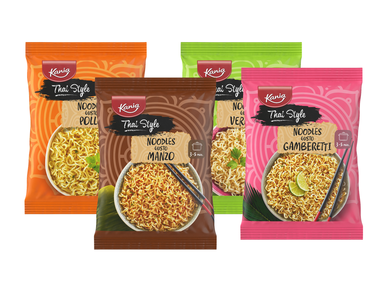 Noodles assortiti
