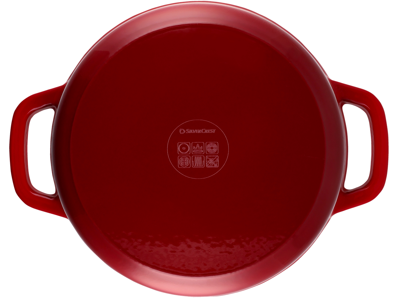 Punane SilverCrest pott käepidemetega, ülaltvaade