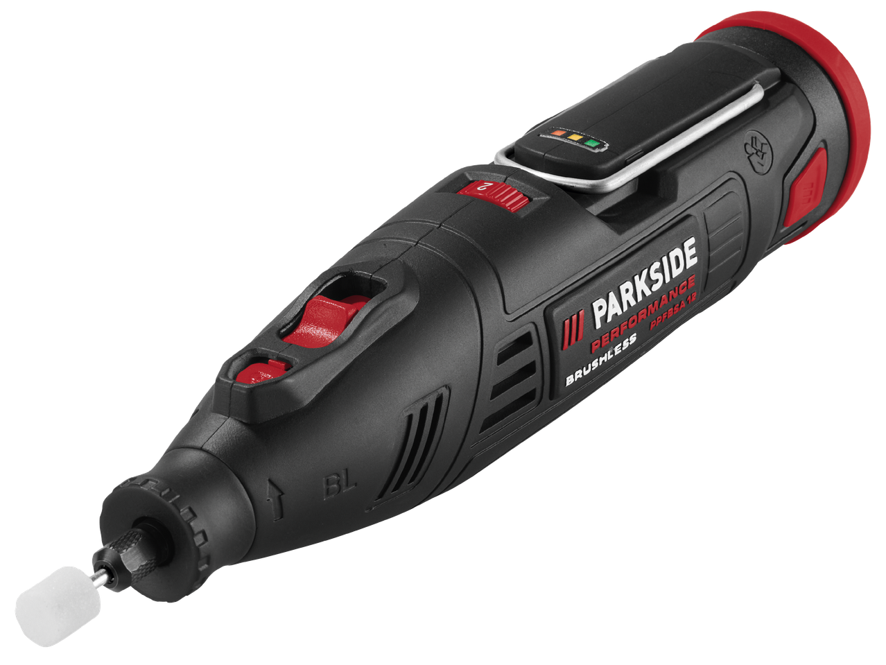 Мултифункционален инструмент Parkside Performance с батерия и приставка за шлайфане
