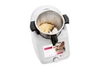Monsieur Cuisine Smart food processor with dough in the bowl and kneading mode selected on the screen.