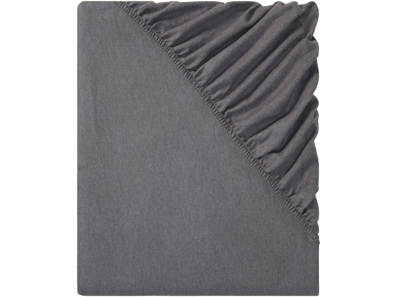 Gray fitted sheet with elasticized corners