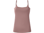 Esmara ladies' vest top in a solid dusty rose color with thin straps.