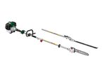 Petrol multi-tool with hedge trimmer and pole saw attachments