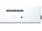 Máquina de vácuo Silvercrest com painel de controlo branco e ícones.