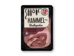 Pakke med Hammel Rullepølse, en dansk pølsevarianter med ekstra kød og krydderier.