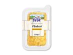 Flødeost med ananas og mandler i en hvid bakke, 100g.