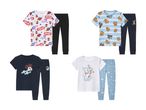 Fire børnesæt pyjamas med Marvel, Disney og Frost-temaer.