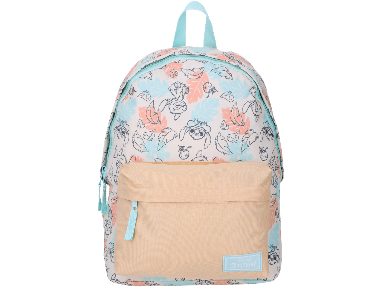 Disney Stitch ranac sa štampom lišća i likova.