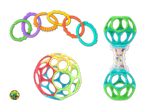 Farbige Babyrasseln und -ringe von Baby Einstein.