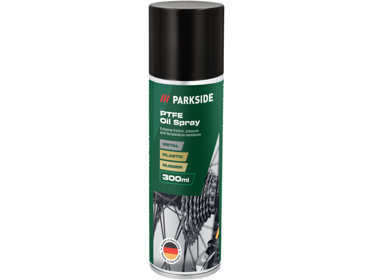 Parkside PTFE Oil Spray for metal, plastic, and rubber, 300ml.