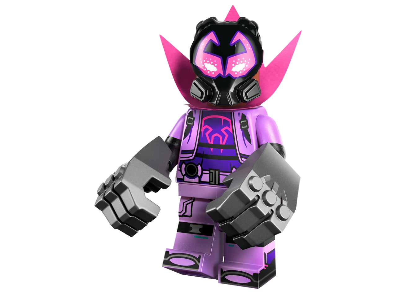 Лилава LEGO фигурка с черна маска и розови акценти
