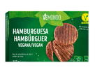Hambúrgueres veganas Vemondo: pacote com hambúrgueres prontos.
