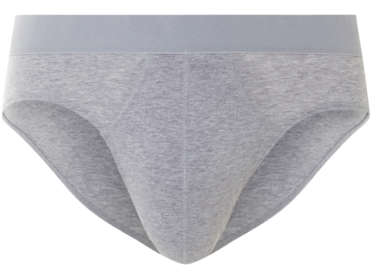 Cuecas cinzas de algodão.
