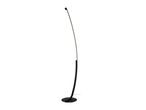 Modern black curved LED floor lamp
