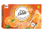6 vegan Bon Gelati sinaasappel ijslollies.