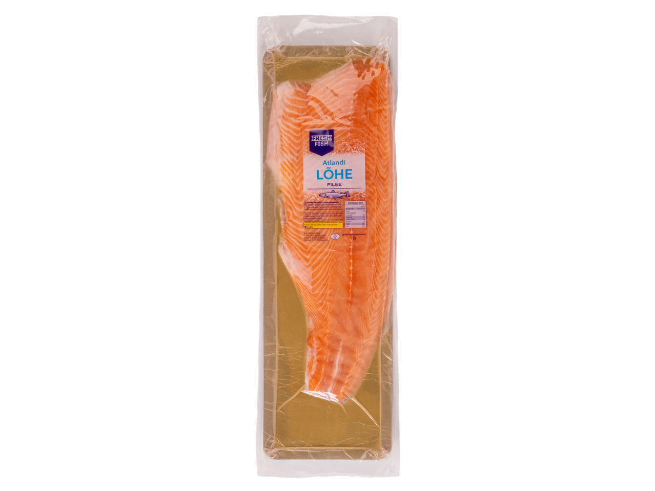Jahutatud lõhefilee nahaga, vaakumpakendis