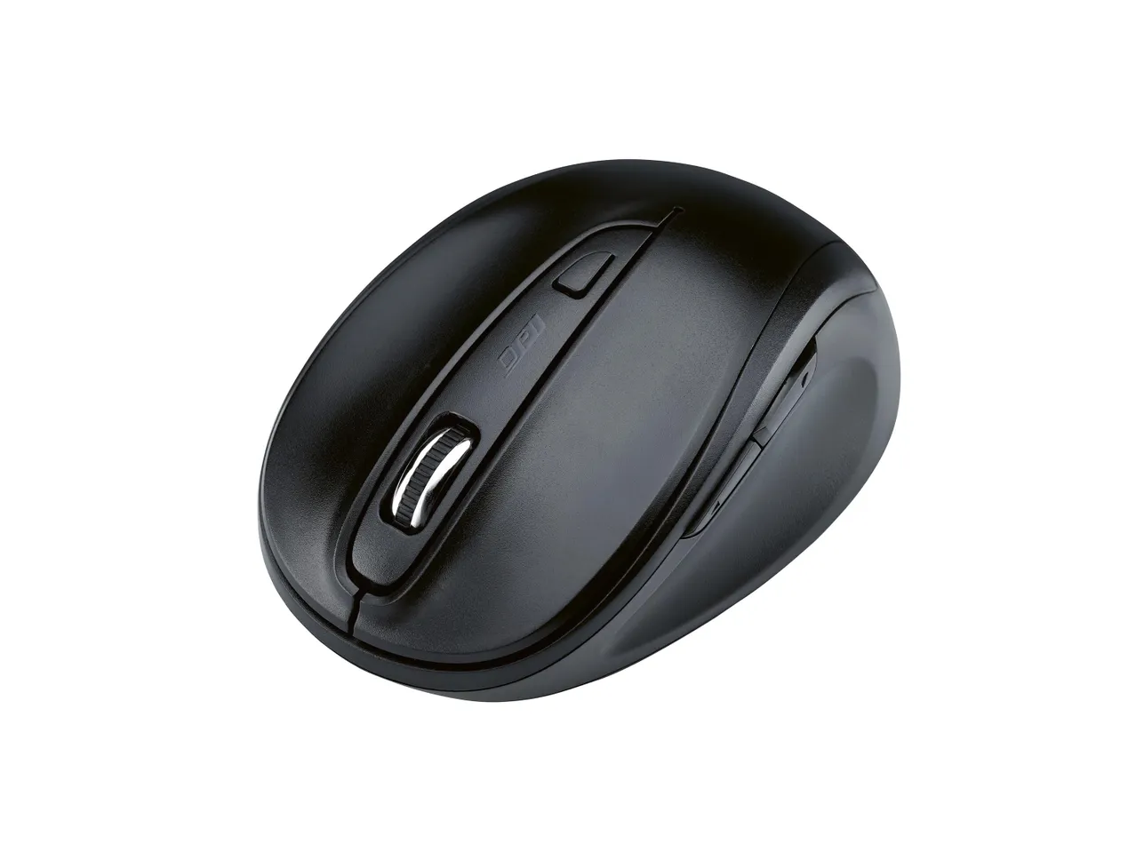 Egy fekete Logitech vezeték nélküli egér.