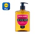 Lidl's Cien d'Avignon liquid soap with a pump dispenser.