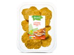 Vemondo plantaardige nuggets in een transparante plastic schaal.