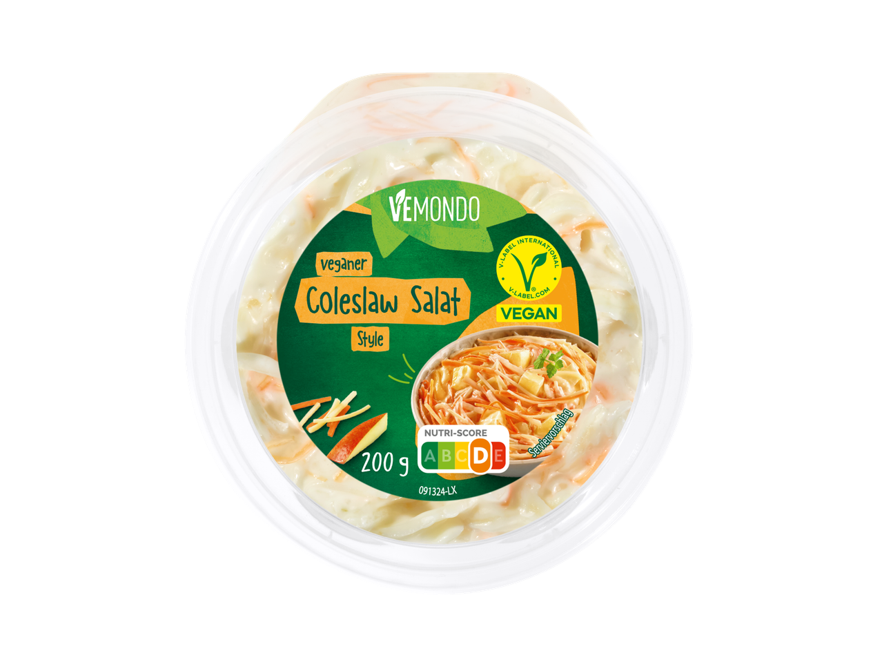 Vemondo veganer Coleslaw Salat mit Nutri-Score D, 200g