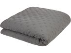 A gray Double Bedspread is folded on a white background.