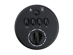 Контролен панел на Tronic Minibordventilator с настройки за скорост, осцилация и таймер.