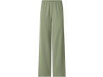 ESMARA ženske svijetlozelene široke hlače s naboranom teksturom.
